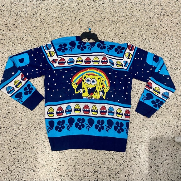 Spongebob Squarepants Ugly Christmas Sweater Lights Up - Picture 4 of 11